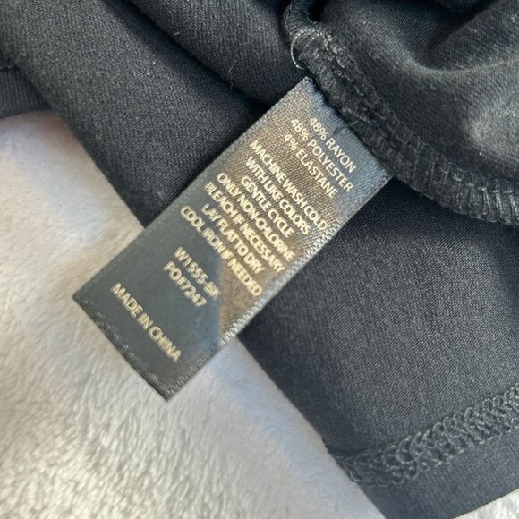 Betabrand Womens Black Asymmetrical Hem Long Sleeve Tunic Top XL Stretch Casual - Picture 4 of 7